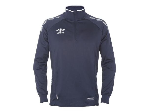 UMBRO UX-1 Half Zip jr Marine/Hv 164 Treningsgenser med glidelås 